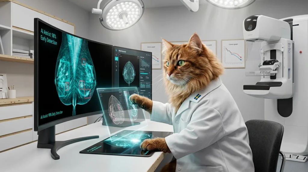 AI w mammografii redukuje raka piersi o 12%