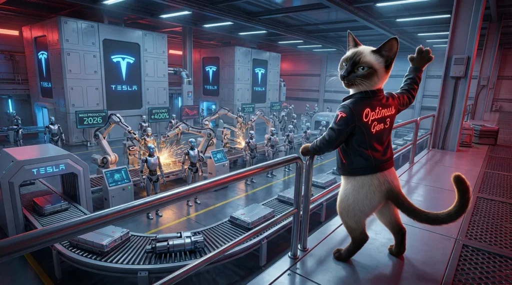 Tesla Optimus Gen 3: produkcja w 2026 roku