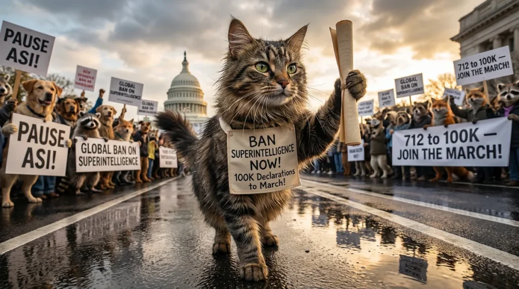 MIRI i protest Don't Build It w Waszyngtonie