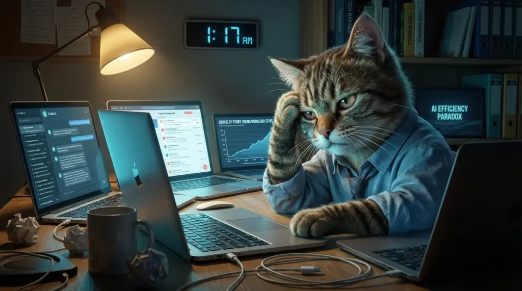 Czy AI powoduje przyspiesza pracę? Wyniki badań z Berkeley