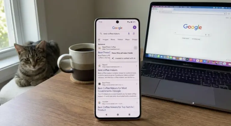 Google oznacza reklamy stworzone przez AI. Użytkownicy sprawdzą to w My Ad Center?